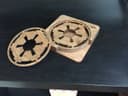 Star Wars Imperial Logo Coaster Set Laser Cut SVG File