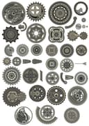 Steampunk Gears and Mechanical Parts Collection Vector File