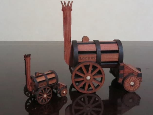 Stephenson's Rocket 3D Puzzle Laser Cut Model DXF File