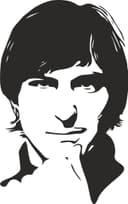 Steve Jobs Silhouette Vector Portrait for Laser Cutting