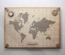 Stippled World Map Wall Art Laser Cut Vector File