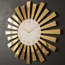 Sunburst Mirror Wall Clock Laser Cut Vector Design