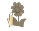 Sunflower Photo Frame with Watering Can Laser Cut Vector File