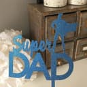 Super Dad Superhero Cake Topper Vector File for Laser Cutting