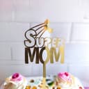 Super Mom Cake Topper Vector Design for Laser Cutting (SVG)