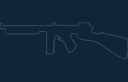 Thompson Submachine Gun Silhouette Vector File for CNC
