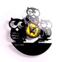 Three Owls Wall Clock Vector Design for Laser Cutting DXF