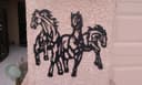 Three Running Horses Wall Art Vector File for Laser Cutting