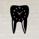 Tooth Shaped Wall Clock Vector File for Laser Cutting
