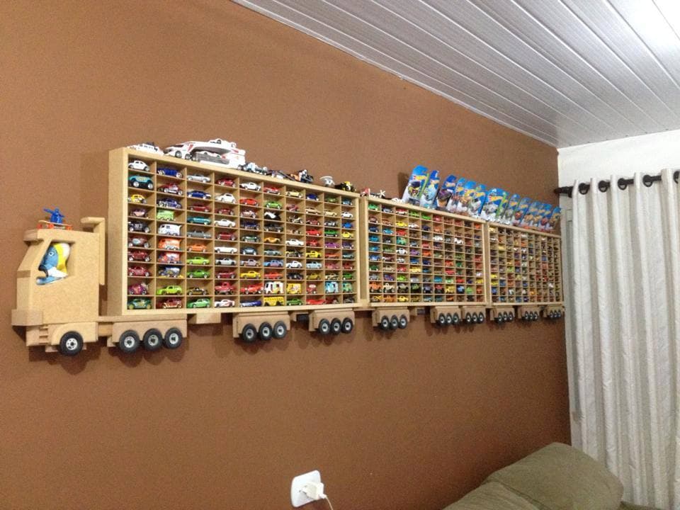 Toy Car Storage Truck Shelf - Laser Cut Vector CDR
