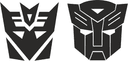 Transformers Autobot and Decepticon Logo Vector Files