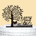 Tree of Love Personalized Wedding Cake Topper Vector File
