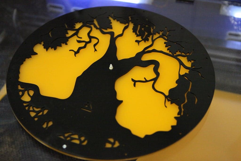 Tree Silhouette Wall Clock Vector Design for Laser Cutting