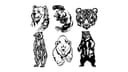 Tribal Bear Vector Collection for Laser Cutting DXF SVG