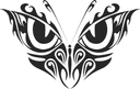 Tribal Butterfly Owl Eyes DXF Vector for Laser and Plasma