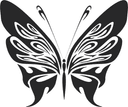 Tribal Butterfly Silhouette Vector File for CNC Laser Cutting