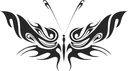 Tribal Butterfly Silhouette Vector Laser Cut File