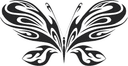 Tribal Butterfly Vector Art DXF File for CNC Laser Cutting