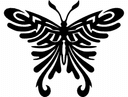Tribal Butterfly Vector Design for Laser Cutting DXF