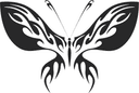 Tribal Butterfly Vector Silhouette for Laser Cutting (SVG, DXF)