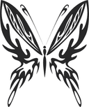 Tribal Butterfly Vector Silhouette for Laser Cutting (SVG, DXF)