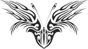 Tribal Butterfly Wall Art Vector - DXF and SVG Laser Cut File