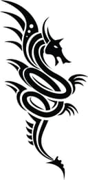 Tribal Dragon Silhouette Vector Design for Laser Cutting