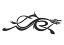 Tribal Dragon Silhouette Vector for Laser Cutting