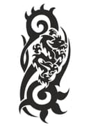Tribal Dragon Silhouette Vector for Laser Cutting - Free Download