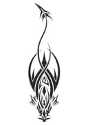 Tribal Dragon Tattoo Vector Design for CNC Laser Cutting