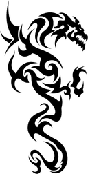 Tribal Dragon Vector Art for CNC and Laser Cutting (SVG/DXF)