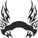 Tribal Flame Banner Vector Design for Car Decals