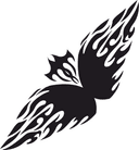Tribal Flame Butterfly Vector Design for Laser Cutting