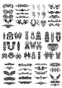 Tribal Tattoo Art Collection Vector Set for Laser Cutting