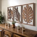 Tropical Leaf Trio Wall Art Laser Cut SVG Vector Files