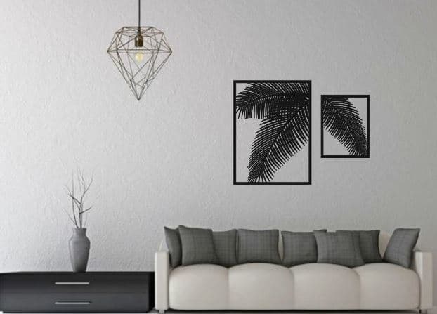 Tropical Palm Leaf Wall Art Panels Laser Cut Vector File