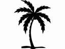 Tropical Palm Tree Silhouette Vector for Laser Cutting