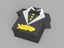 Tuxedo Shirt Gift Box Laser Cut Vector File