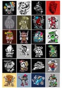 Urban Streetwear Character Sticker Bundle Vector Files