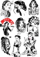 Urban Style Girls Vector Art Pack for Laser Cutting