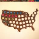 USA Beer Cap Map Wall Art Laser Cut Vector DXF File