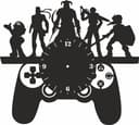 Video Game Character Wall Clock Laser Cut Vector File