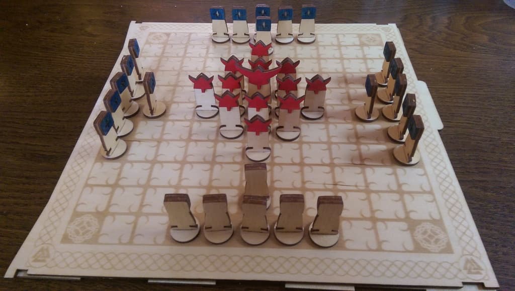 Viking Hnefatafl Board Game Laser Cut Vector File