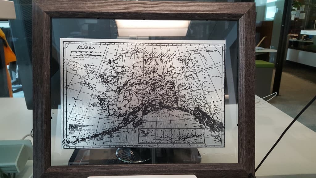 Vintage Alaska Map Detailed Vector File for Laser Engraving