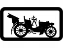 Vintage Antique Car Silhouette Vector for Laser Cutting DXF
