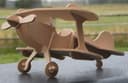 Vintage Biplane 3D Puzzle Vector Plan for Laser Cutting