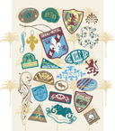 Vintage Crests and Sporting Emblems Vector Pack (CDR/SVG/DXF)