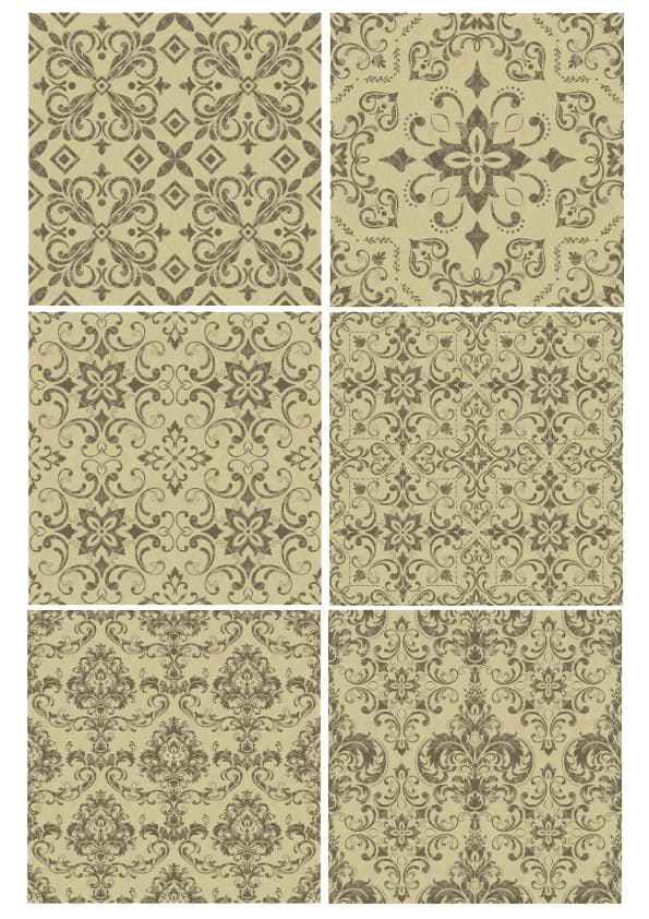 Vintage Damask Seamless Pattern Vectors for Laser Cutting