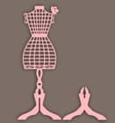 Vintage Dress Form Jewelry Stand Vector for Laser Cutting