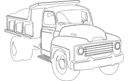Vintage Dump Truck Vector Design for Laser Cutting DXF